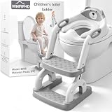 WHFIFHD Potty Training Toilet with Step Stool: 8 Heights for Toddler 2-in-1