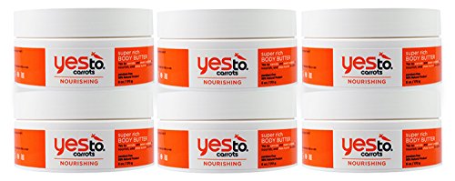 Yes To Carrots Nourishing Super Rich Body Butter, 6 Ounce (Pack of 6)