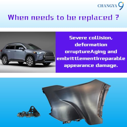 CHANGYA9 Front Driver Side LH Bumper Corner Cover with Bracket Fit for Toyota Corolla Cross 2022 2023 2024 2025 2026, Front Bumper Side Cover Matte Black, OEM 52113-0A908 521130A908 CY-COS22K02L-1 by CHANGYA9 - Used condition - Image 7