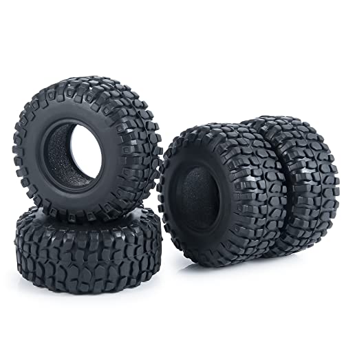 Mohero 1.0 Crawler Tires Soft Rubber Wheel Tires 4Pcs For 1/24 Axial Scx24 90081 Axi00001 Axi00002 Axi00005 Axi00006 Rc Crawler Car (54Mm) #TOP4