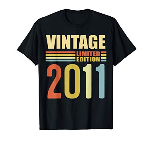 10 Year Old Gifts Vintage 2011 Limited Edition 10th Birthday Camiseta