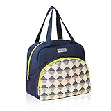 iSuperb Lunch Tasche, Picknick Tasche Damen Isoliertasche Groß Tragbare Lunchpaket Lunchbag Kühltasche, Thermotasche Klein Mini für Frauen Männer Schüler Büro (Dunkelblau)