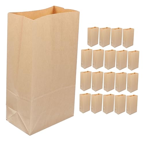 OATIPHO 20pezzi Sacchetti Di Carta Kraft Antigrasso Per Conservare Frutta e Verdura Sacchetti Pieghevoli Riutilizzabili Per Alimenti e Articoli Vari