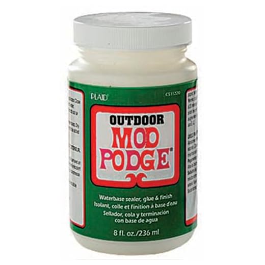 Mod Podge Waterbase Sealer, Glue and Finish for Outdoor (8-Ounce), CS11220 Clear Finish