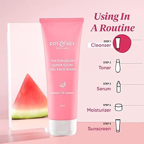 Avoka Naturals Dot & Key Watermelon Super Glow Vitamin C Face Wash - 100ml
