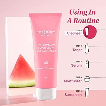 Avoka Naturals Dot & Key Watermelon Super Glow Vitamin C Face Wash - 100ml