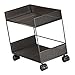 Fenteer Rolling Cart Multipurpose Organizer with Wheels Storage Rack Under Desk Utility Cart Mobile Bookshelf Side Desk Container Holder Iron Material Suitabl, L