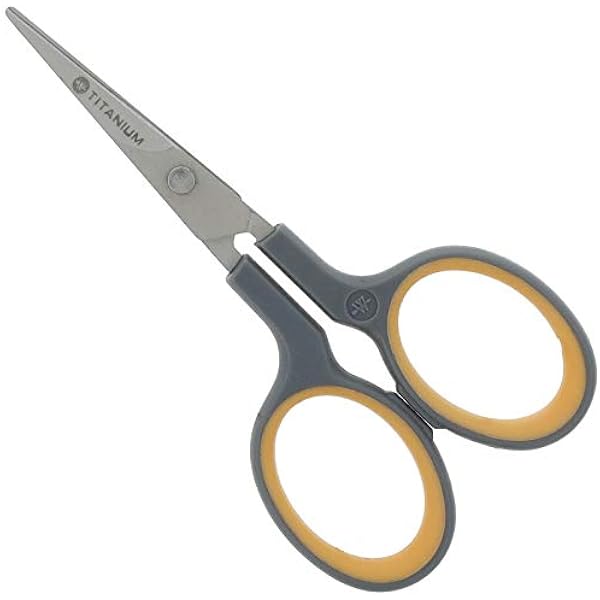 Westcott E-30440 00 Titanium Super Softgrip nożyce do cięcia sylwetki, 10 cm, szaro-żółte