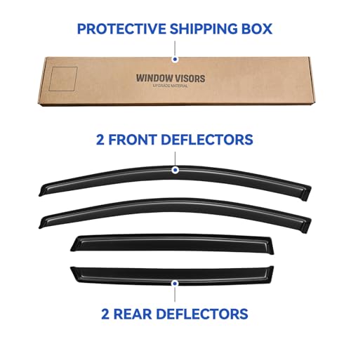Window Visors Rain Guards for 2007 2008 2009 2010 2011 Honda CRV, Out-Channel Window Vent Wind Deflectors Visors Shades for 07-11 CR-V SUV by YQAUTEC - Used condition - Image 7