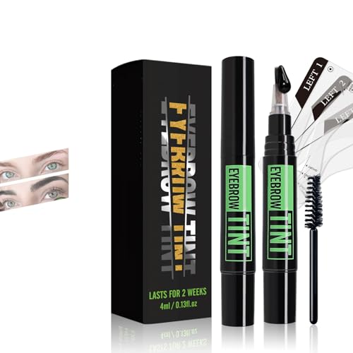 Eazerom Kit de Teinture pour Sourcils, Sourcil de Tatouage, Teinture Semi-Permanente des Sourcils, Sourcils Gel, Teinture de Sourcils de Couleur de Sourcil, 02# BLACK