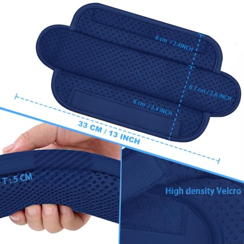 ZINZ 2-Pack Universal Shoulder Pad with Ultra thick Cushion for Bag Luggage Bag Crossbody, Plus Long & Anti-Slip & Breathable,Blue2