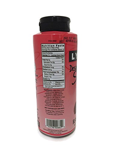 Raspberry and Strawberry Syrup Sauces by Lyons Dessert Sauce (Pack of 2) with Designer Tips