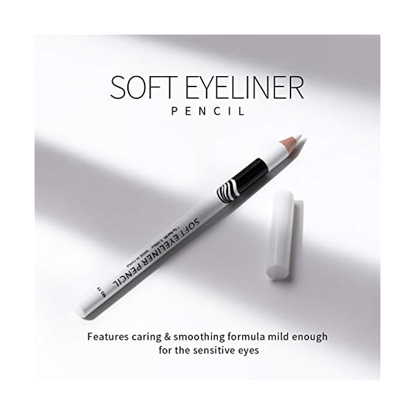 White Eyeliner Pencils Professional Use as Highlighter, Soft, Waterproof, Long-Lasting Eyeshadow, Eye Brightener, Beauty Makeup Tools (12pcs)