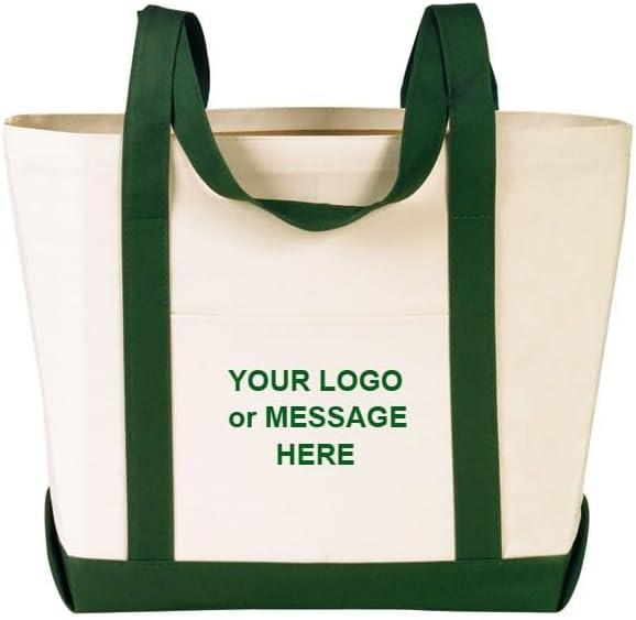 25-Qty Personalized Two-Tone Boat Bag with One Color Imprint - Custom Promotional Items in Bulk
