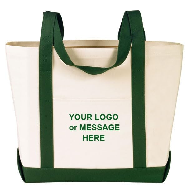 25-Qty Personalized Two-Tone Boat Bag with One Color Imprint - Custom Promotional Items in Bulk