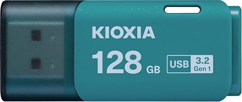 KIOXIA TransMemory U301 128GB USB Bellek – USB 3.2 Gen 1, Açık Mavi
