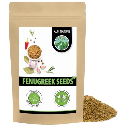 Alpi Nature Fenugreek Seed 500g 1.1 lb Whole Raw Methi Seeds Whole Fenugreek Seeds for Cooking