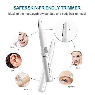 TOUCHBeauty Hair Trimmer for Face Eyebrow Nose Bundle with Electric Nail Drill 12 in 1