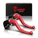 MZS Red Motorcycle Brake Clutch Levers Adjustable Short CNC Compatible with VF750S Sabre 1982-1986 |