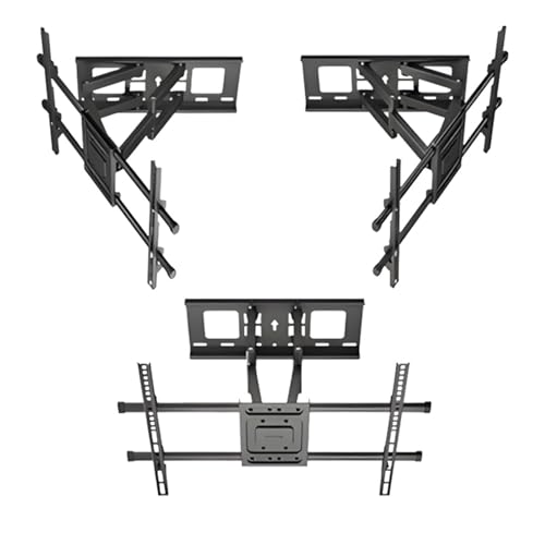 Maclean TV-Wandhalterung für 32-85" Fernseher bis 60 kg | neigbar, schwenkbar, Abstand 65-390mm | VESA 200x100 bis 600x400 mm, kompatibel mit OLED, QLED, LED, LCD, inkl. Montagezubehör und Wasserwaage – Bild 4