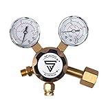 Druck 0-200 bar, Durchflussmenge 5-30 Liter pro Minute (CO2) und 6-32 Liter pro Minute (Argon).