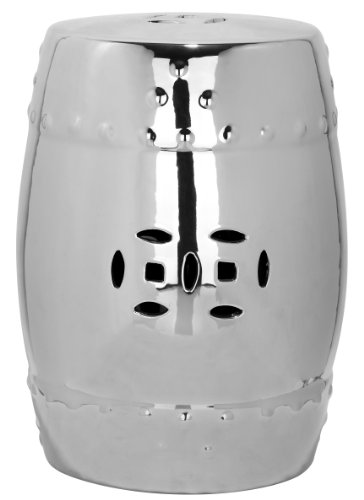 Safavieh EAC4516E Antigua Intérieur/Extérieur Tabouret de Jardin Céramique Mèche 33 x 33 x 45,72 cm