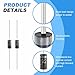 MECCANIXITY 30 Pcs 1N5392 Rectifier Diode, 1.5A 100V DO-15 Electronic Silicon Diodes for Charger Industrial Power Adapter Supply Inverter Switching Power Supply