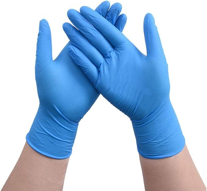Disposable Nitrile Gloves, Powder-Free, Blue, Food Service and Medical Grade Ambidextrous Ultra-Strong Food Safe Gloves (100 PICES BOX) (BLUE)-image-27