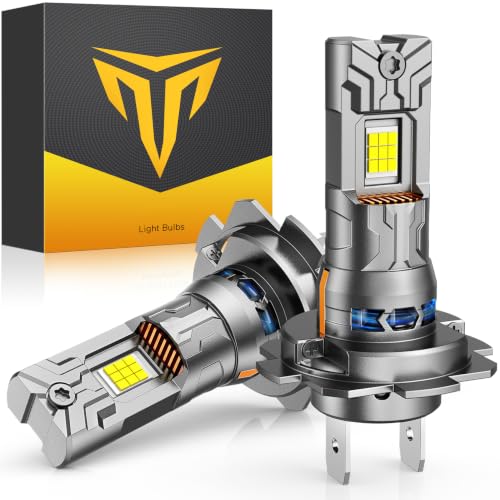 Ursprung 2026 𝐋𝐚𝐭𝐞𝐬𝐭-𝐆𝐞𝐧 H7/H7LL Bulbs, 95000LM 1200% 6500K Cool White, Real 1:1 Mini OEM Size, No Adapter Needed, Canbus Ready,10-Year Service Life, automotive-daytime-running-light-modules