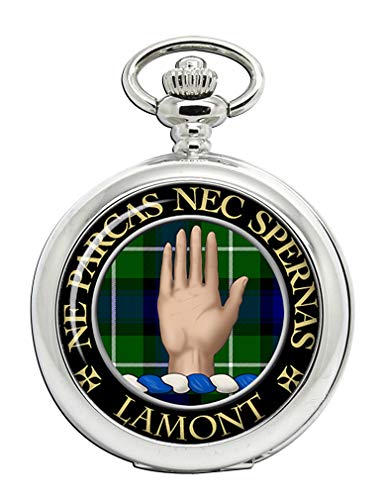 Family-Crests.com Lamont Scottish Clan Crest Full Hunter Pocket Watch #TOP2