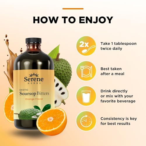 image for Serene Herbs Soursop Bitters Liquid – Organic Herbal Sour SOP Guanab