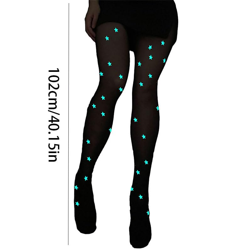 2 Pair Light Up Over-The-Knee Fluorescent Halloween Tights Pantyhose Socks3