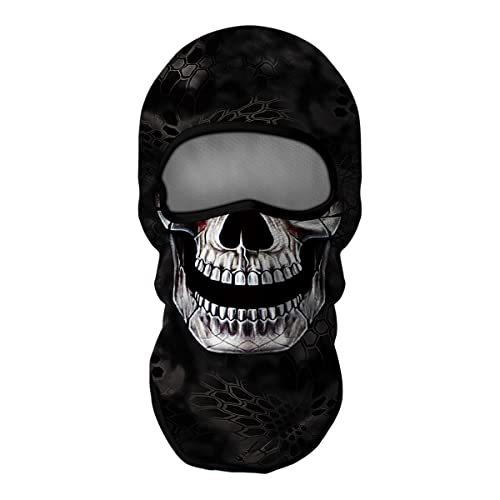 Image of Skull Full ski Mask, 3D Balaclava, UV Sun Protection,Motorcycle /Ski /Scarf /Cycling /Fishing for Men