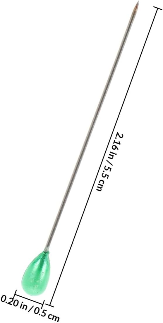 50pcs Sewing Pins with Multicolor Glass Heads, 5.5-inch Straight Corsage Pins for DIY Fabric, Quilting, Jewelry Making, and Wedding Crafts, White and Multi-Color Fine Needles