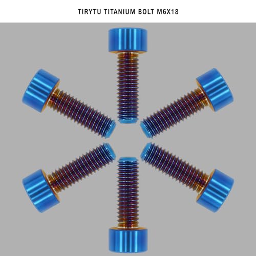 Image of Titanium Bolts M6x18 Hex Socket Screws, Burnt Blue, 6PC