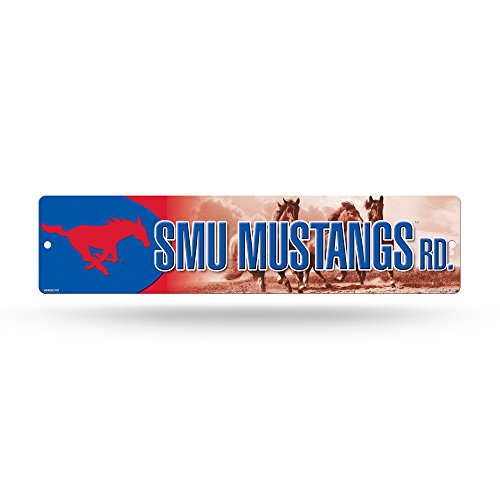 Rico Industries NCAA SMU Mustangs 16-Inch Plastic Street Sign Décor