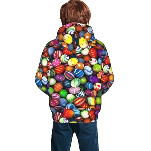 Easter Eggs2 Kid Hoodies Boys Sweatshirts Girls Pullover with Pocket4