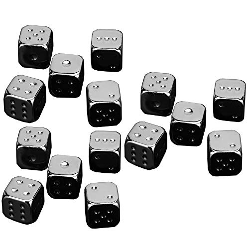 ダイス セット サイコロ バー用品麻雀チェスダイスダメタダイスシルバーゴールデンサイコスセット（3セット） 多面体 ボードゲーム 用 (Color : Silver, Size : 16X16X16mm)