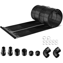 IRONMAX Solar Pool Heater, 2.5 x 20 Feet In-Ground/Above-Ground Swimming Pool Heating System, Weatherproof Pool Warmer, Portable Solar Panel Heater for Outdoor Roofs 20 FT