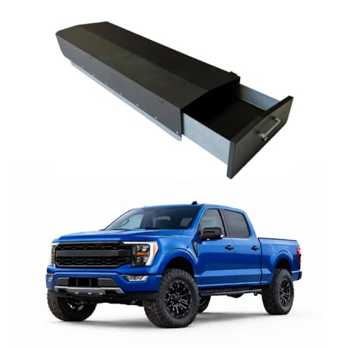 EŌSS GearLok UnderSeat Truck Locker – Secure Under Seat Storage for Ford F-Series Crew Cab Trucks – Lockable Truck Organizers and Storage for Tools, Ammo and Equipment (Fits 41"x13"x4.5" Interior)