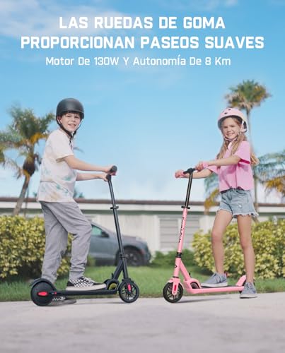 Miniatura 8 de Fanttikride C9 Patinete Electrico Niño, 120 Cm - 160 Cm, 10 16 Km H, Alcance De 8 Km, Pantalla Led, Altura Ajustable, Plegable, Ruedas De Goma, Ligero, Scooter Para Niños Hasta 60 Kg, Negro