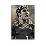 WSXDD Antoine Griezmann Poster Fußball Bild Wanddekoration Leinwand Kunst Gemälde Druck für Büro Schlafzimmer Zuhause Wohnheim 30 x 45 cm