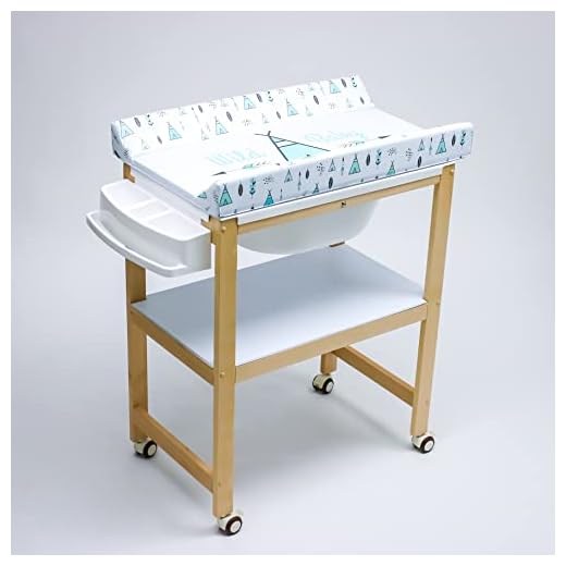 PLASTIMYR the good wood by PLASTIMYR - Bañera Cambiador Bebe - Mueble Bañera Cambiador - 80 x 48,5 x 100 cm