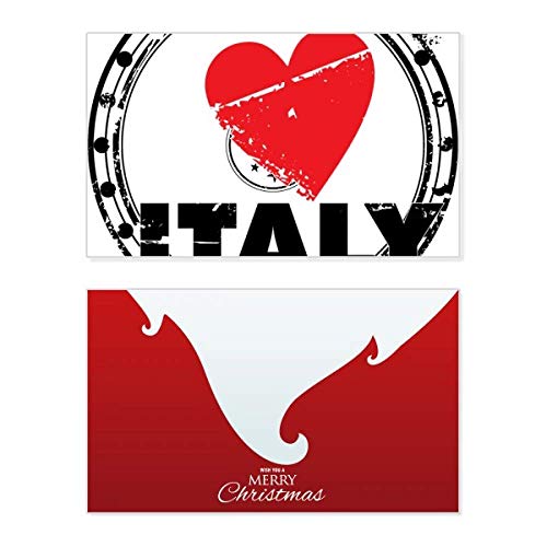 Carte de Noël vintage Love Italy pour vos vœux de fin d'année
