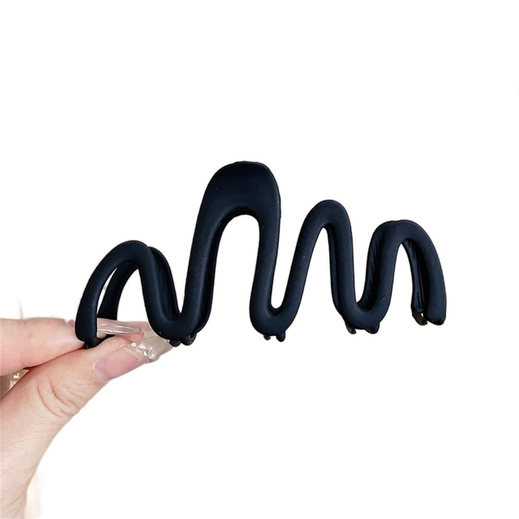 Retro Spoon Hair Clip Imitation Pearl Rhinestone Line Clip Elegant Back Hairpin Hair Accessory for Women Daily Party Styling(C)