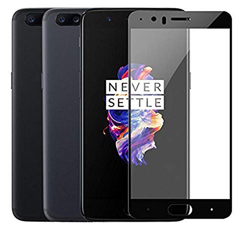 Image of VZZR?'s D+ / 11D Tempered Glass for OnePlus 5 (Black) Edge to Edge, 9H, 2.5D, 0.3mm, Full Glue, Full HD, Cover /Case Friendly Anti Scratch Screen Protector Guard with Easy Installation Kit