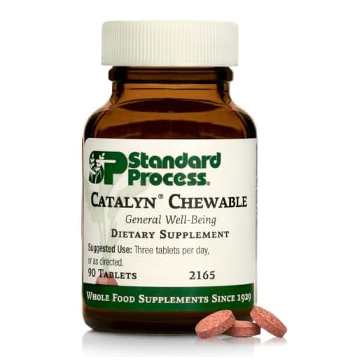 Standard Process Catalyn Chewable - Foundational Support for General Wellbeing with Vitamin D, Vitamin C, Vitamin A, Thiamine, Riboflavin, Vitamin B6, Magnesium Citrate, and More - 90 Tablets