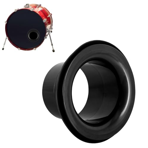 RANMING Bass Drum Enhancer Kick Drum Enhancer ABS Rubber Bass Drums Effect Amplifier Bass Hole Protection Speaker Expands LowEnd Frequency Enhancers Portable Drums Percussion Accessories Black