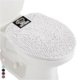 Gorilla Grip Original Shag Chenille Bath Rug Toilet Lid Cover, 19.5