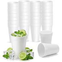 Concession Essentials 8 oz Foam Cups 100 Count Pack Insulated Disposable Hot & Cold Beverage Cups Lightweight, Durable, Perfect for Coffee, Tea, Water & Concessions